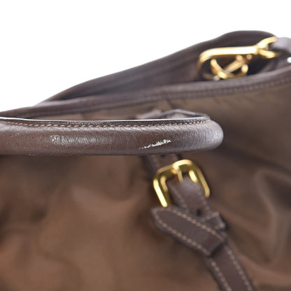 Prada Nylon Tessuto Vitello Daino Tote Corinto 8 of 10