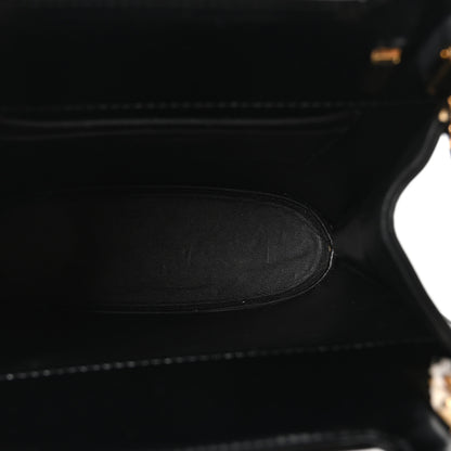 Salvatore Ferragamo Brushed Calfskin North South Wanda Top Handle Bag Black 5 of 9