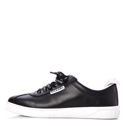 Chanel Calfskin CC Sneakers 36.5 Black 1 of 8