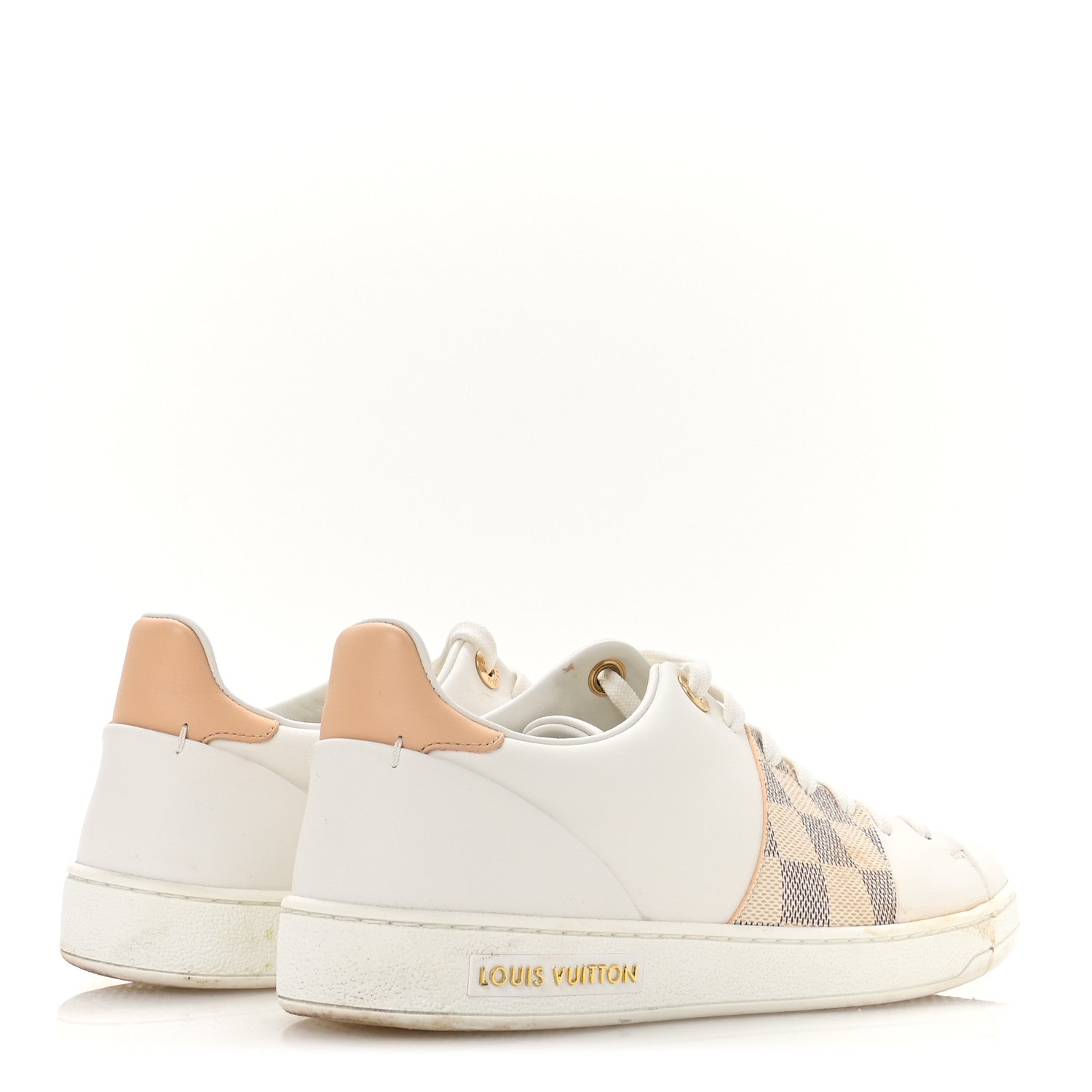 Louis Vuitton Damier Azur Front Row Sneaker 37.5 White 5 of 9