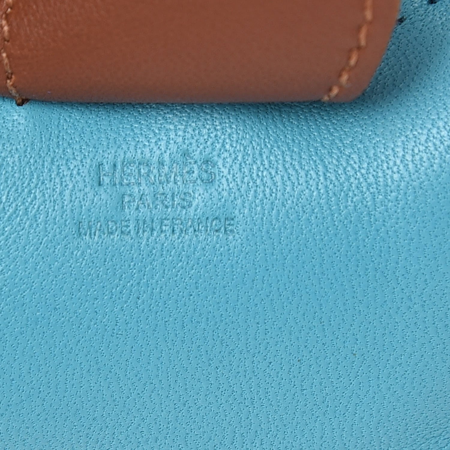 Hermes Milo Lambskin Grigri Rodeo Horse Bag Charm MM Bleu Azteque Bleu Electrique Fauve 3 of 4