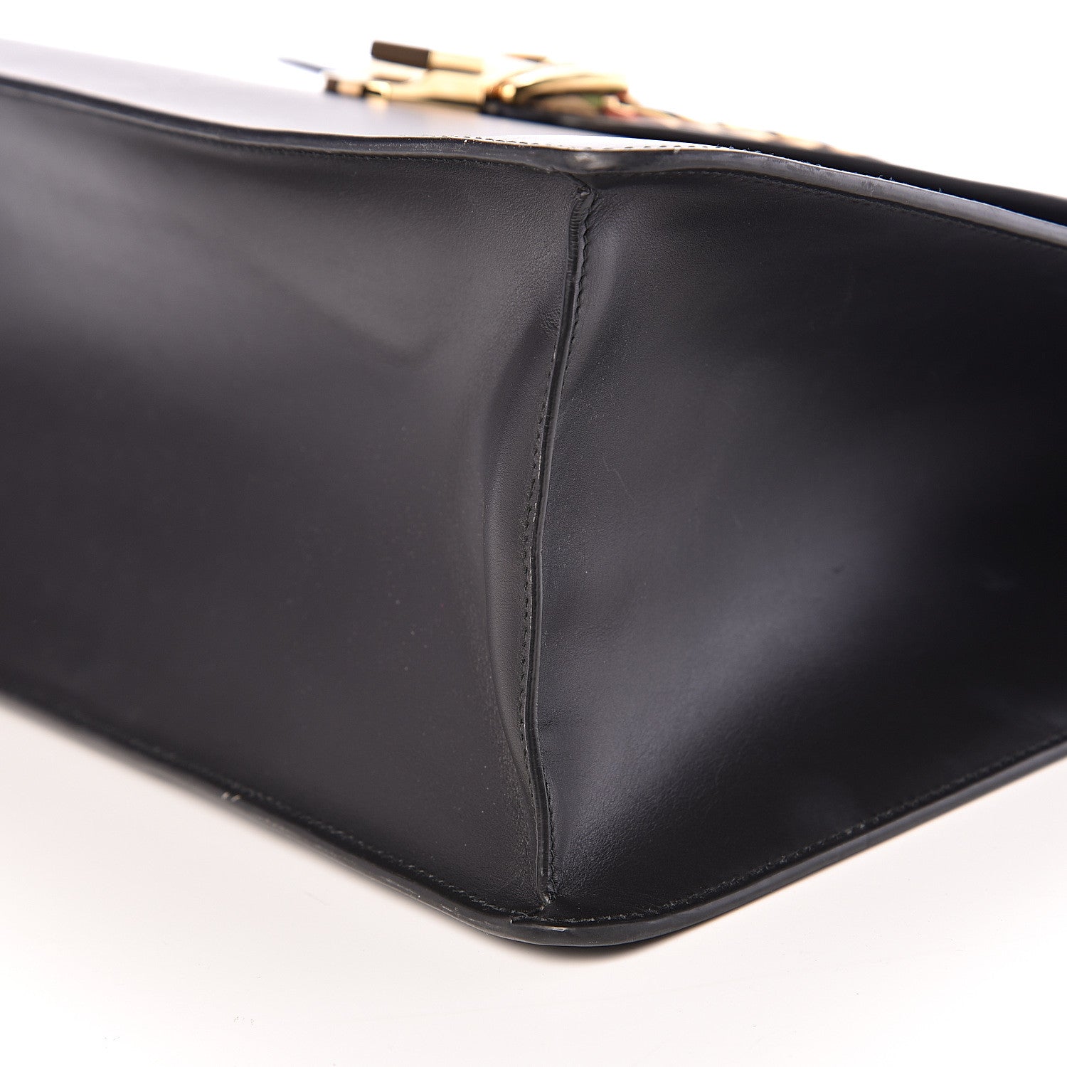 Gucci Calfskin Maxi Sylvie Top Handle Bag Black 16 of 18