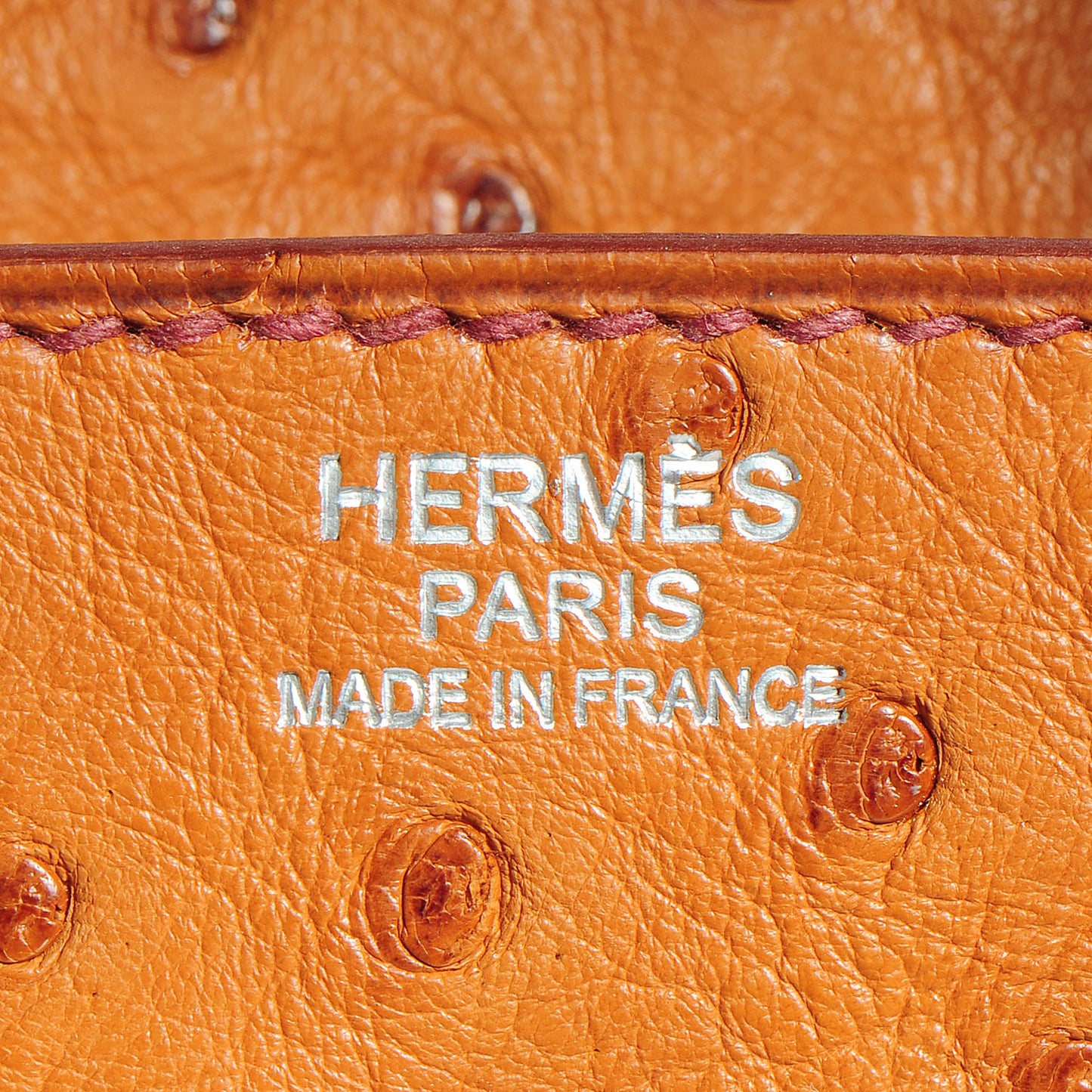 Ostrich Birkin 30 Cognac