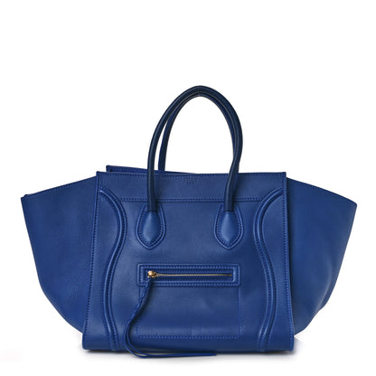 Celine Supple Calfskin Medium Phantom Luggage Royal Blue 1 of 9