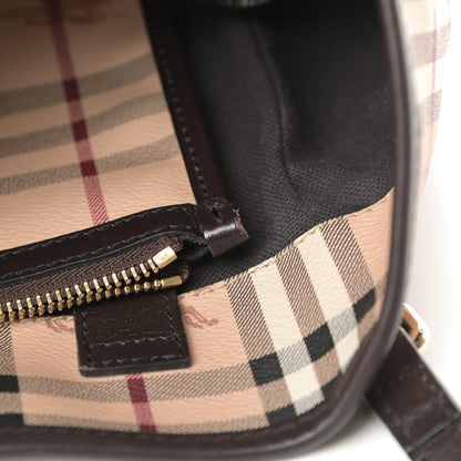 Burberry Haymarket Check Small Canterbury Tote Chocolate 8 of 13