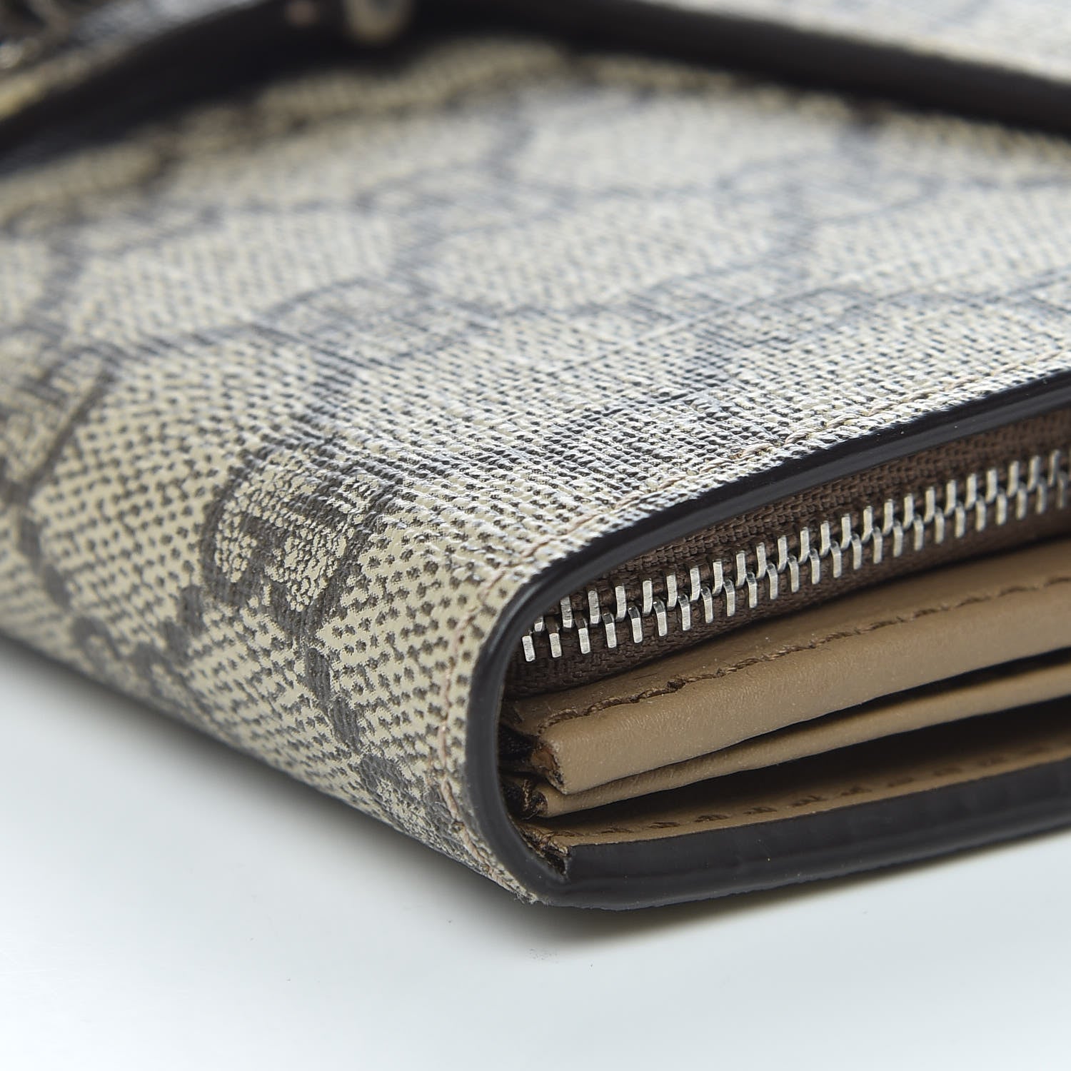 Gucci GG Supreme Monogram Dionysus Chain Clutch Wallet Beige Taupe 6 of 8