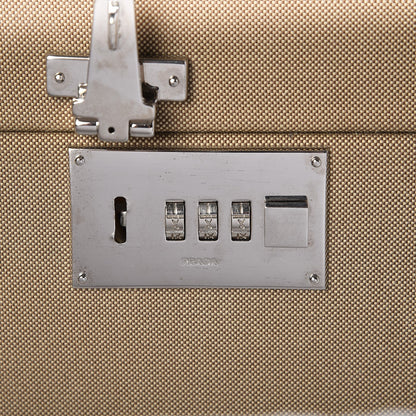 Prada Jacquard Logo Crocodile Trim Suitcase Corda Tabacco 16 of 20