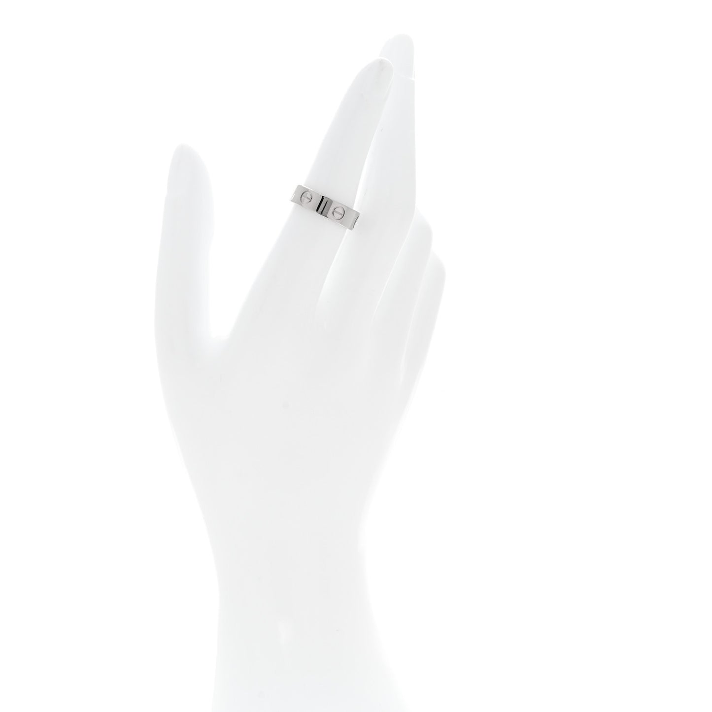 18K White Gold 5.5mm LOVE Ring 52 6