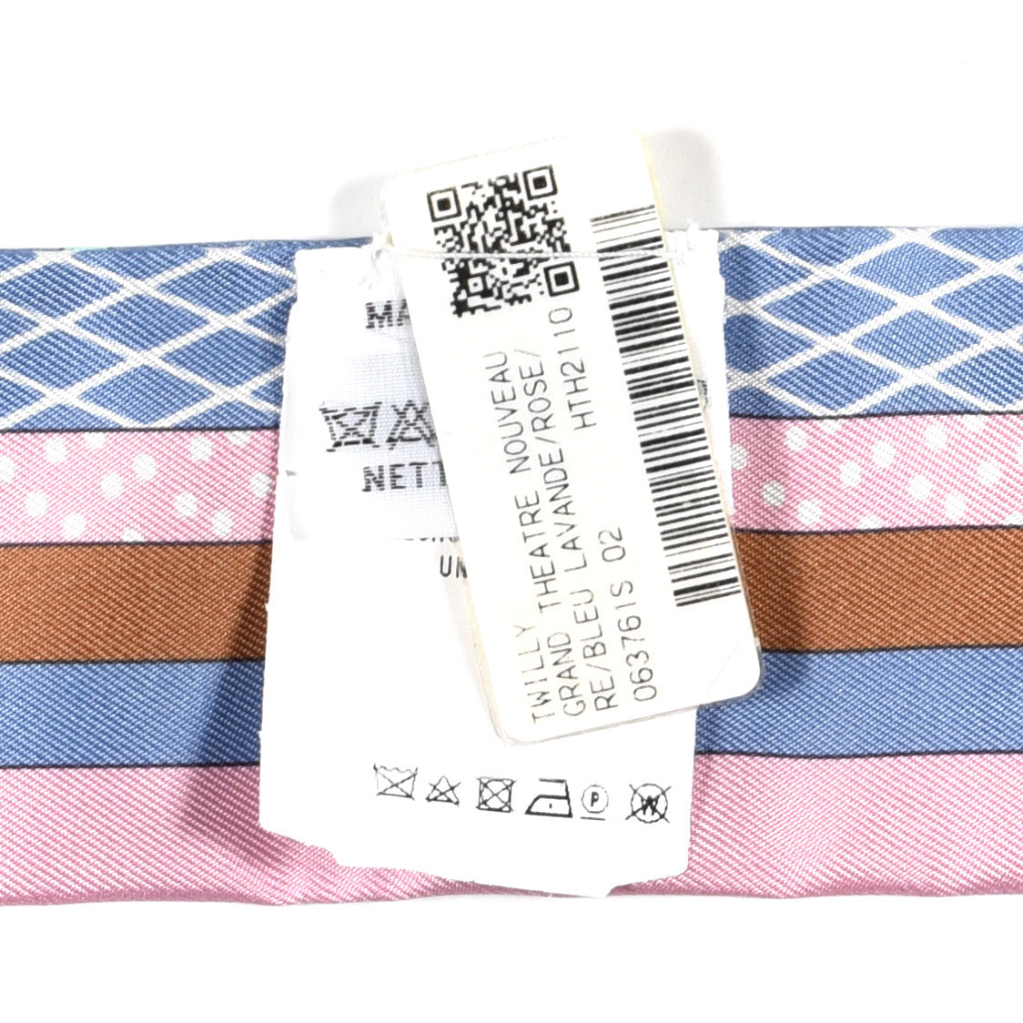 Silk Twilly Grand Theatre Nouveau Bleu Lavande Rose Vert