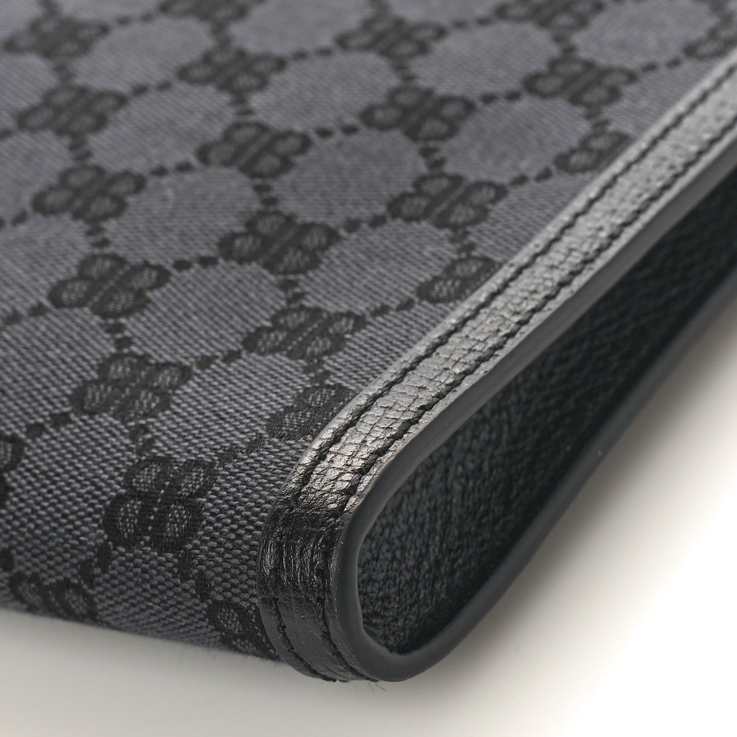 Gucci X BALENCIAGA BB Supreme Monogram Web Ophidia Laptop Pouch Black 8 of 8