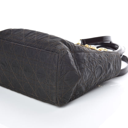 Christian Dior Nylon Cannage Medium Lady Dior Marron Fonce 7 of 10