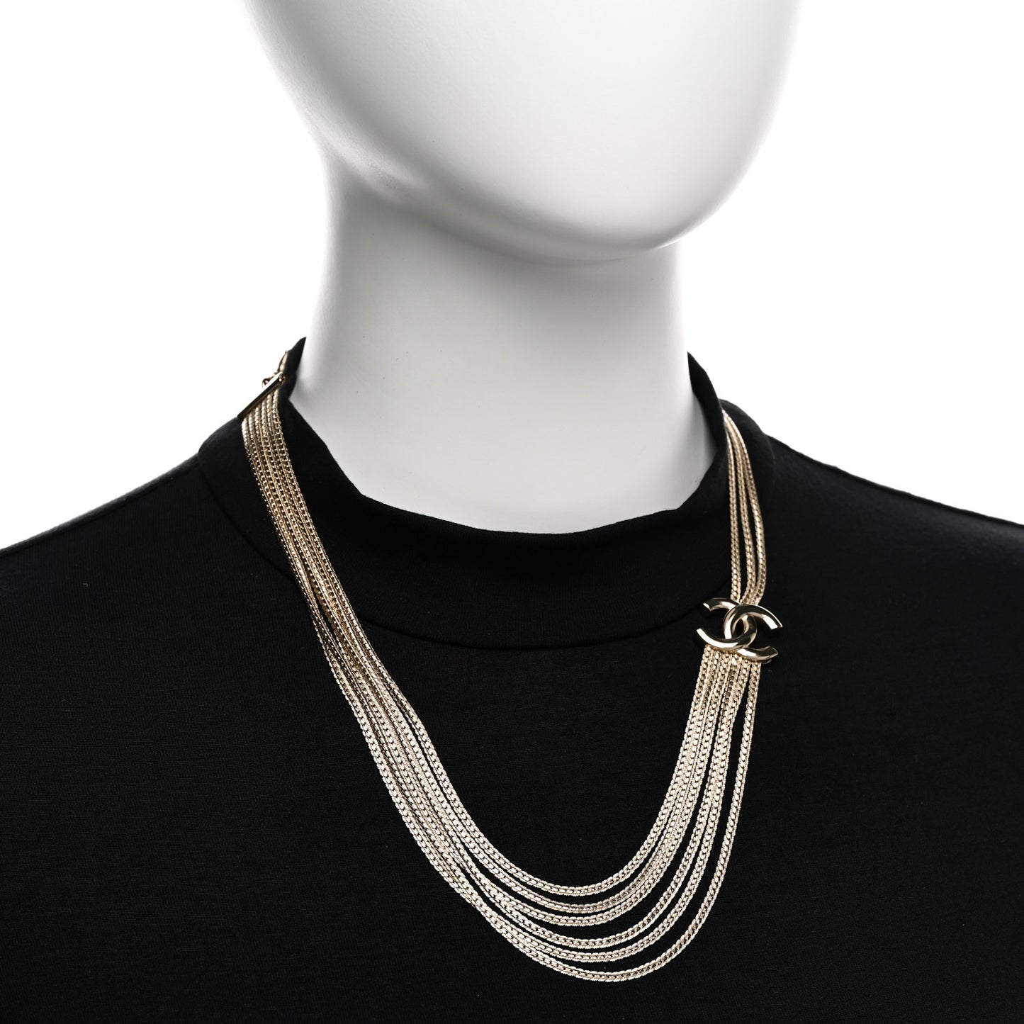 Metal Chain CC Choker Light Gold