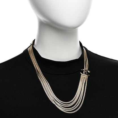 Chanel Metal Chain CC Choker Light Gold 2 of 6