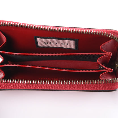 Gucci Calfskin GucciGhost Hamlet Skull Zip Around Card Case Hibiscus Red 5 of 7