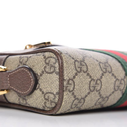 Gucci GG Supreme Monogram Web Mini Ophidia Shoulder Bag Brown 10 of 16