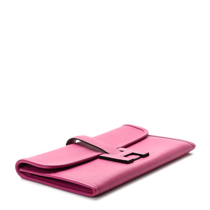 Hermes Swift Jige Duo Clutch Rose Pourpre Black 3 of 8