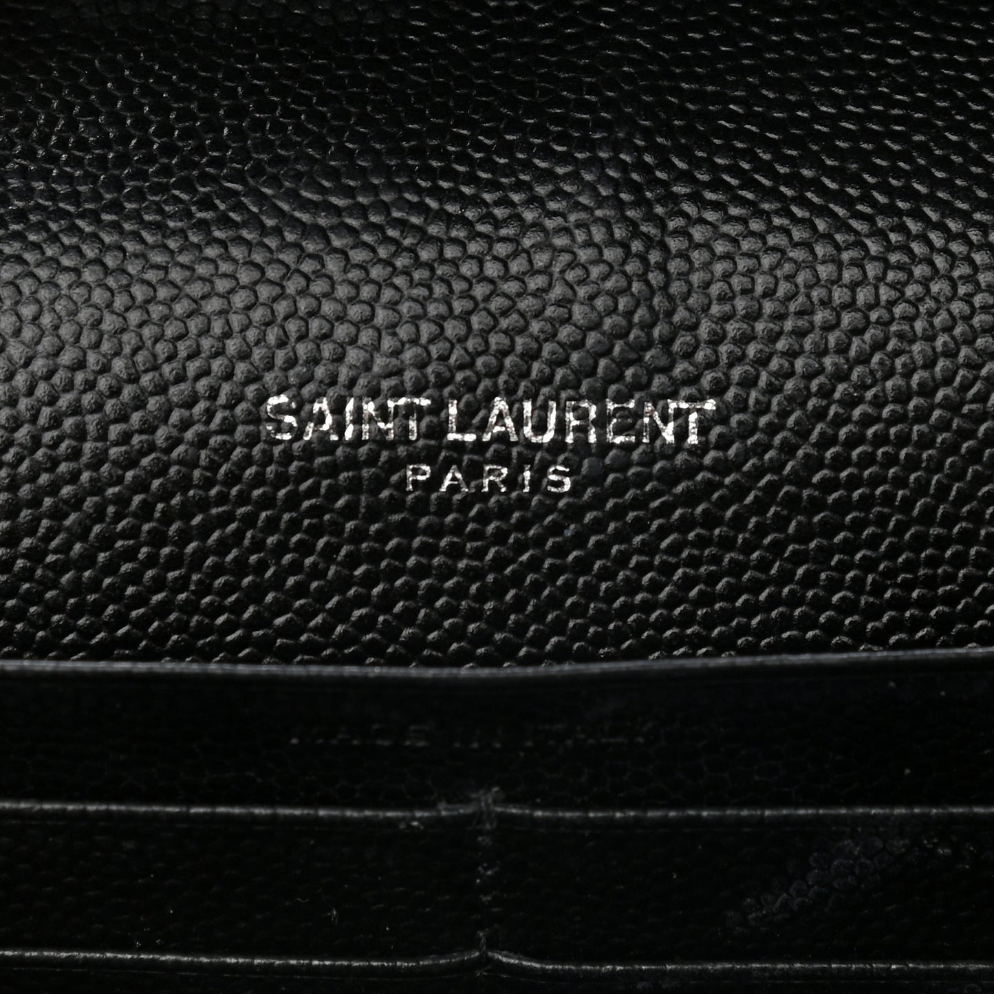 Grain De Poudre Matelasse Chevron Monogram Chain Wallet Black