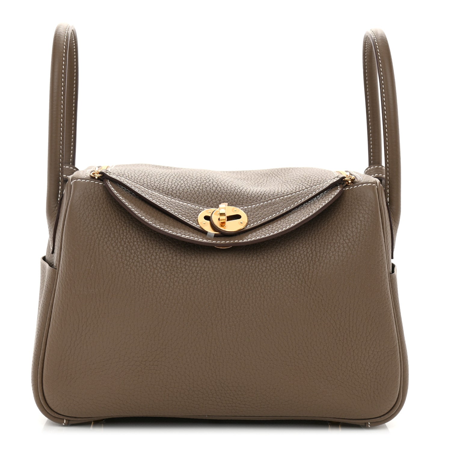 Hermes Taurillon Clemence Lindy 26 Etoupe 1 of 10