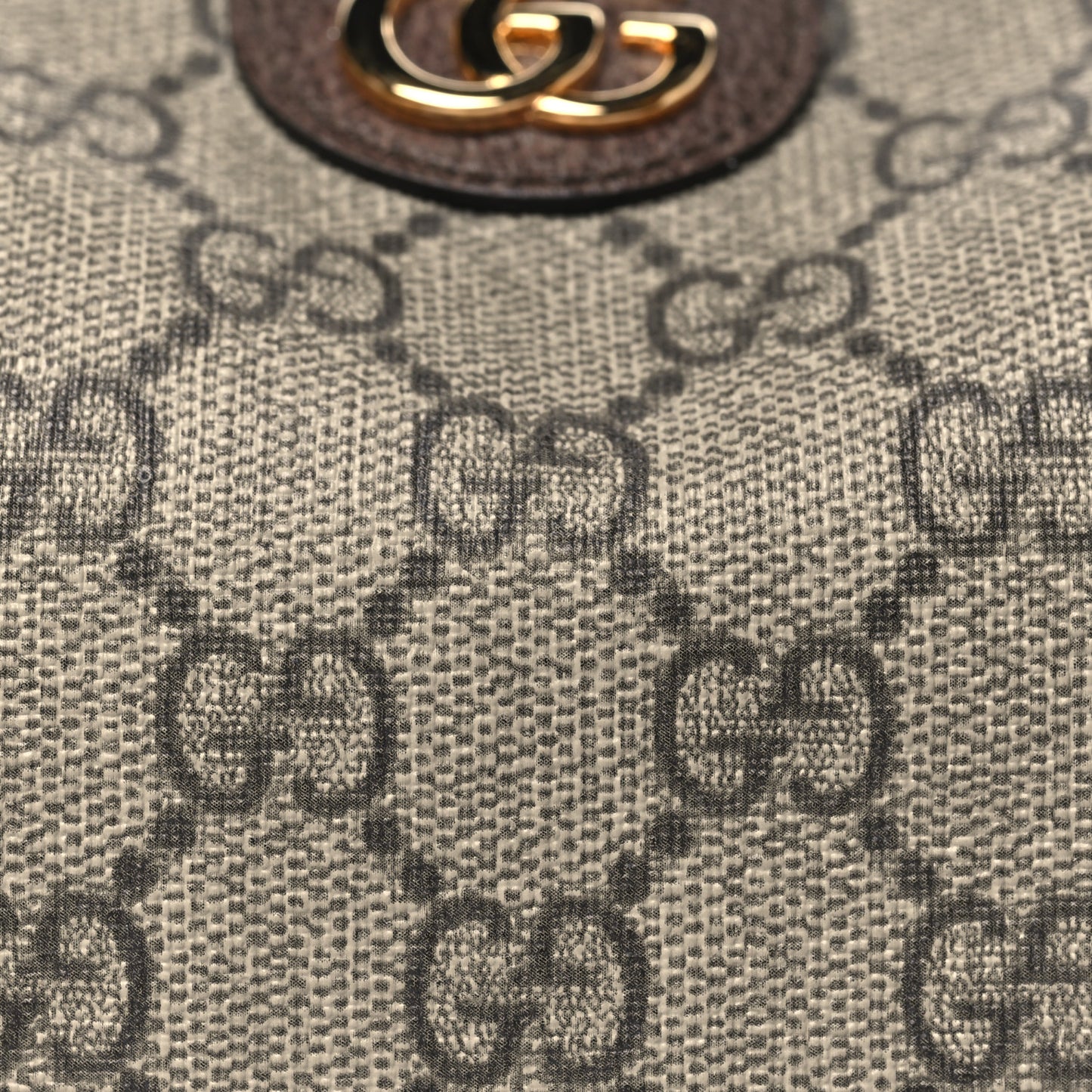 Soft GG Supreme Monogram Calfskin Medium Ophidia Cosmetic Case Beige Ebony New Acero
