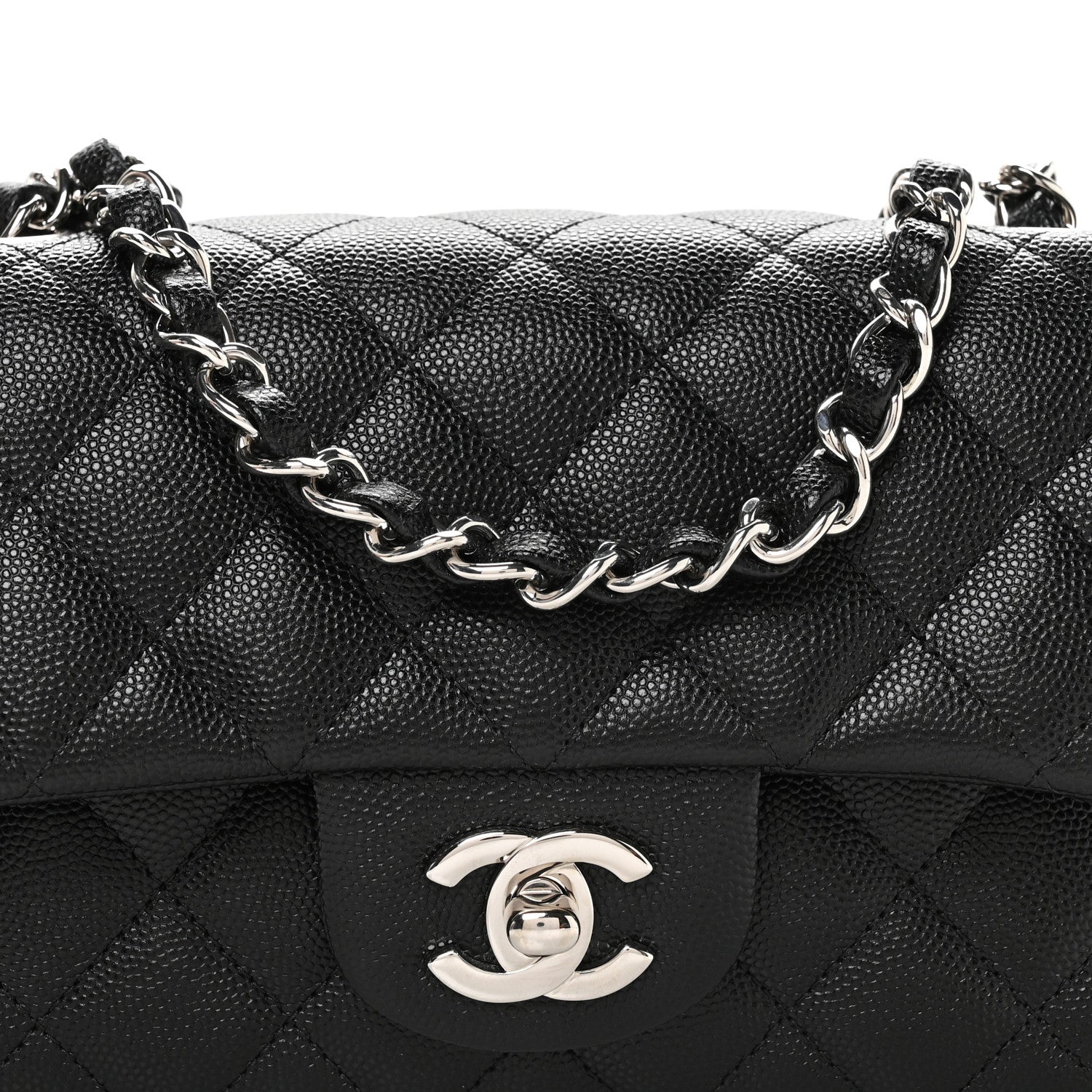 Chanel Caviar Quilted Mini Rectangular Flap Black 8 of 11