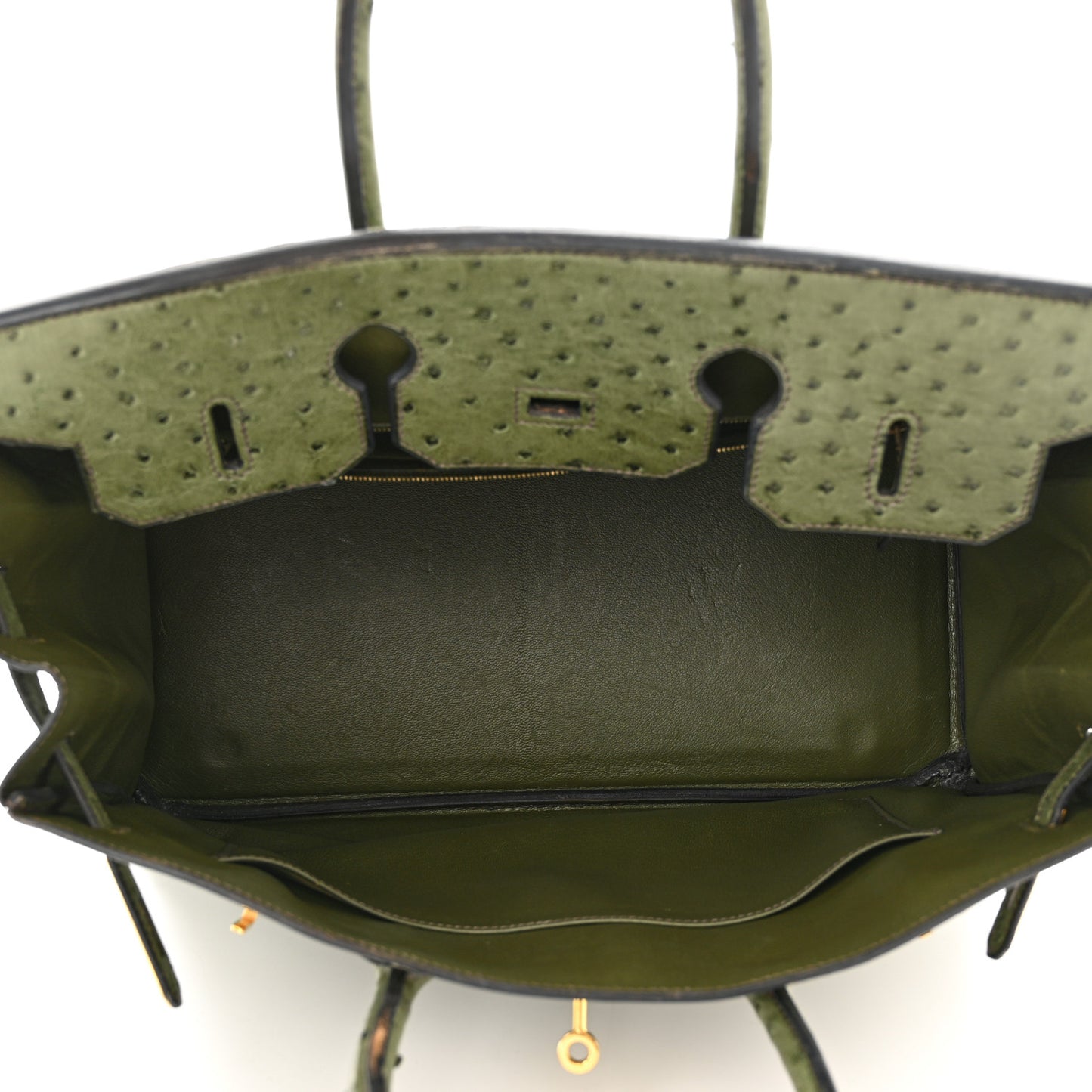 Ostrich Birkin 35 Vert Olive