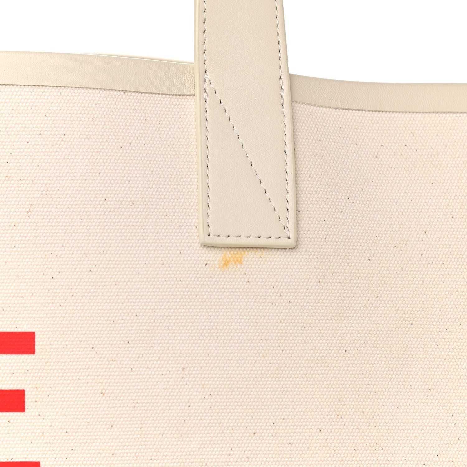 Celine Textile Medium Made In Tote Natural Red 16 of 19