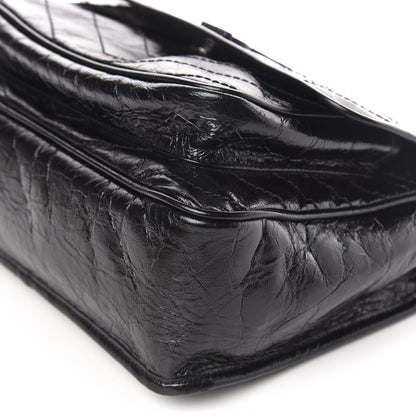 Saint Laurent Crinkled Calfskin Matelasse Monogram Medium Niki Chain Satchel Black 10 of 10