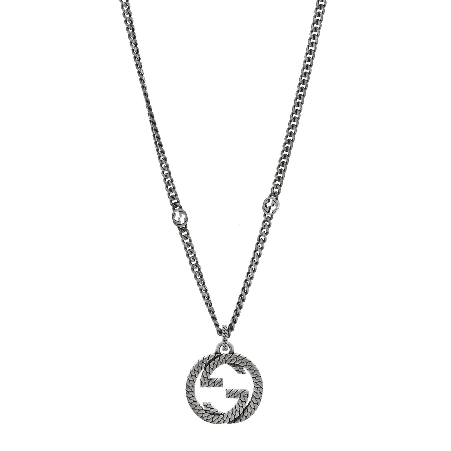 Sterling Silver Interlocking G Pendant Necklace