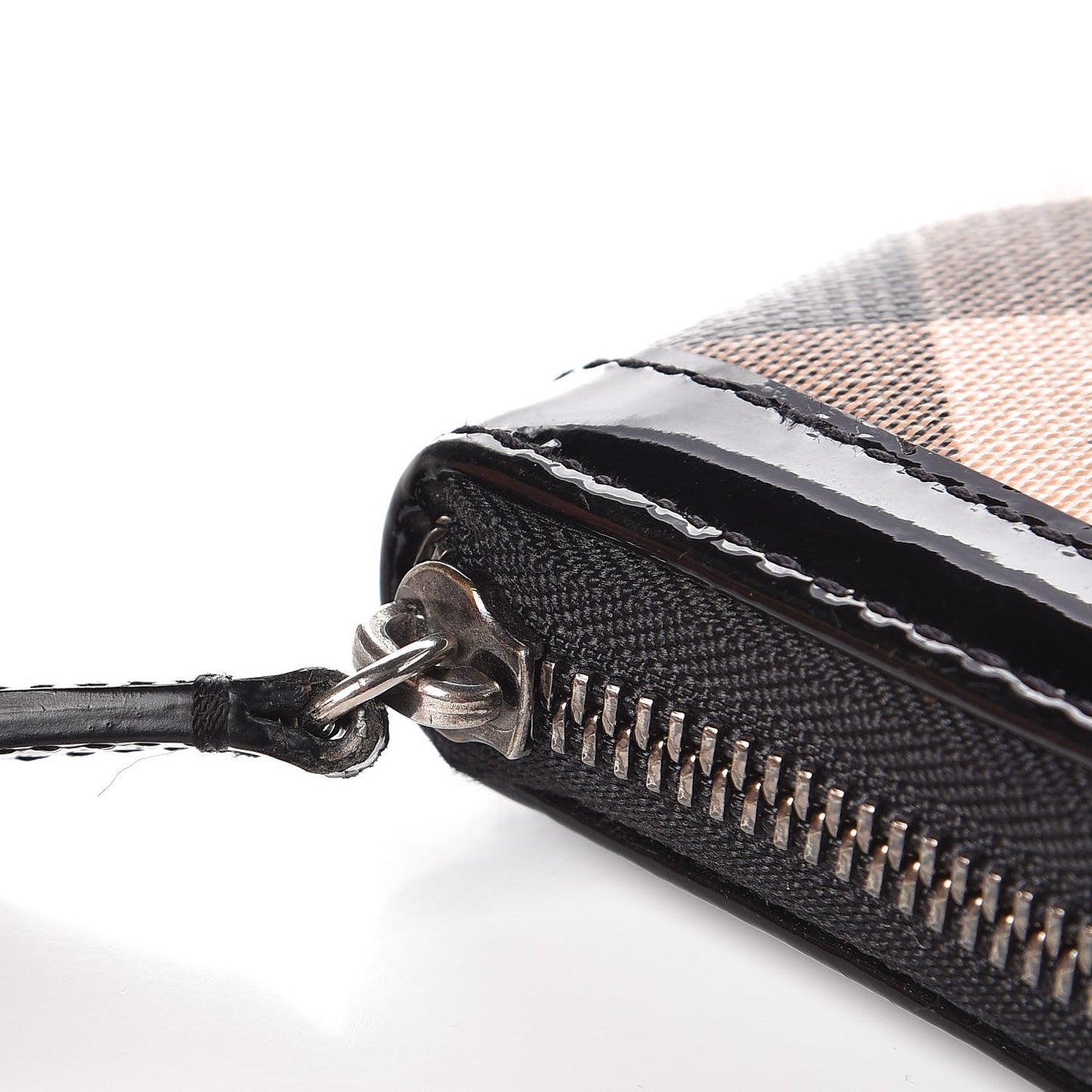 Supernova Check Large Ziggy Zip Around Wallet Black