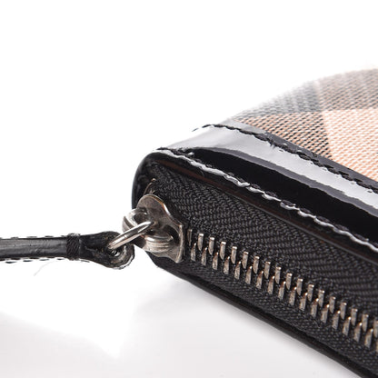 Burberry Supernova Check Large Ziggy Zip Around Wallet Black 9 of 9