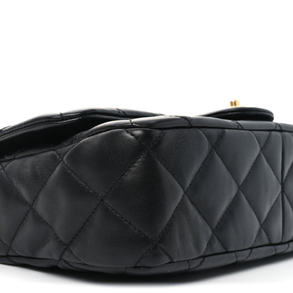 Chanel Lambskin Quilted Crossbody Flap Black 9 of 10