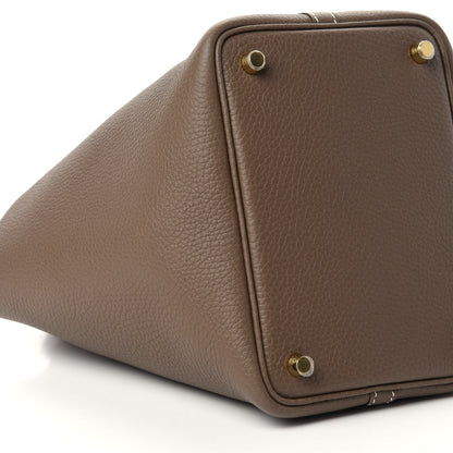 Hermes Taurillon Clemence Picotin Lock 18 PM Etoupe 6 of 11