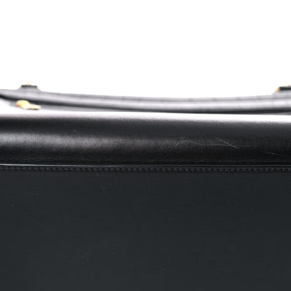 Celine Crocodile Embossed Calfskin Suede Medium Trapeze Black 19 of 19