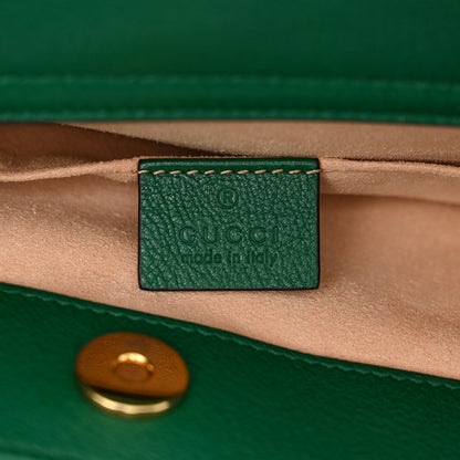 Gucci Wonka Grain Calfskin Small Diana Tote Bag Green Yellow Fluo 6 of 12