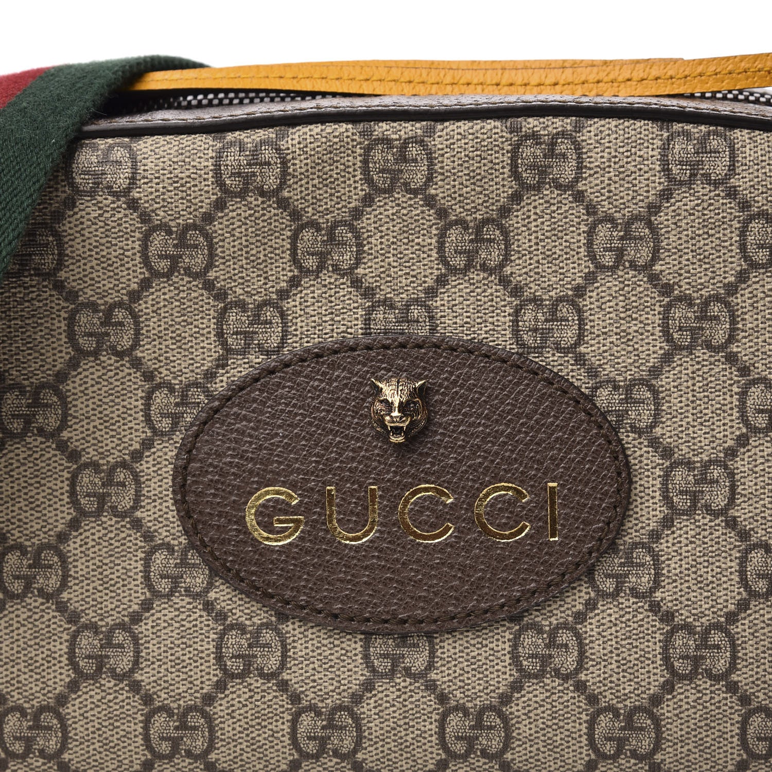 Gucci GG Supreme Monogram Web Neo Vintage Shoulder Bag Beige New Acero Crop 10 of 11