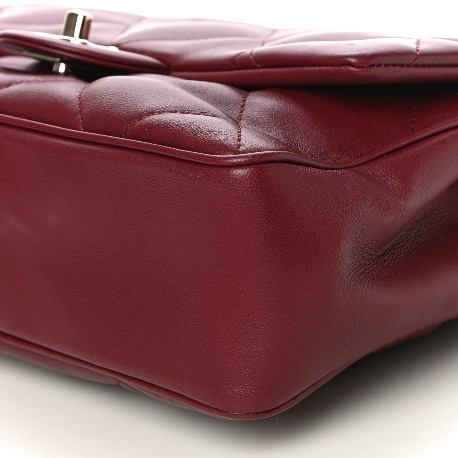 Chanel Lambskin Quilted Easy Carry Flap Burgundy 10 of 10