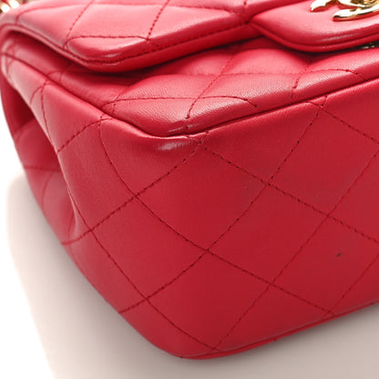 Chanel Lambskin Quilted Mini Square Flap Red 8 of 9