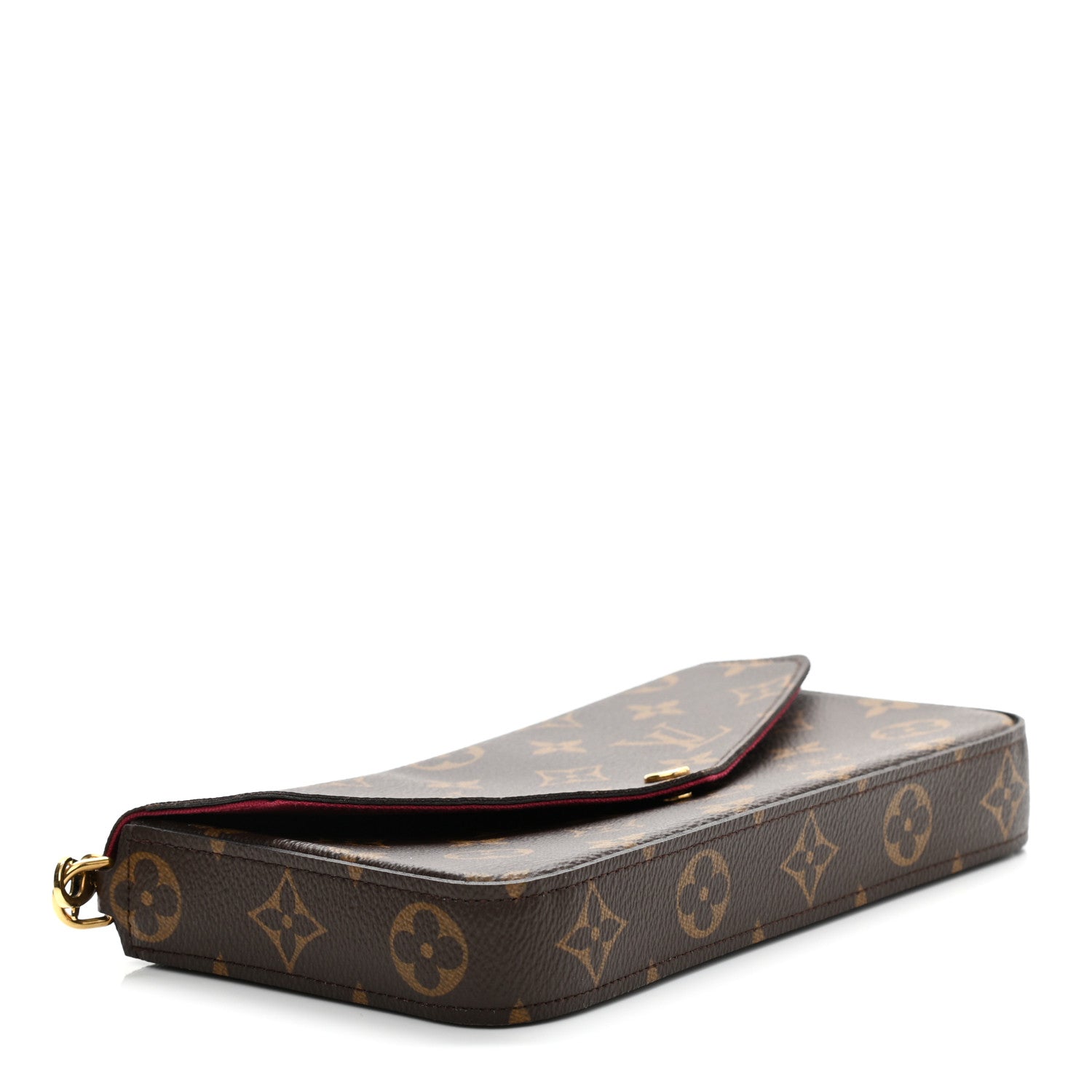 Louis Vuitton Monogram Pochette Felicie Chain Wallet Fuchsia 4 of 10