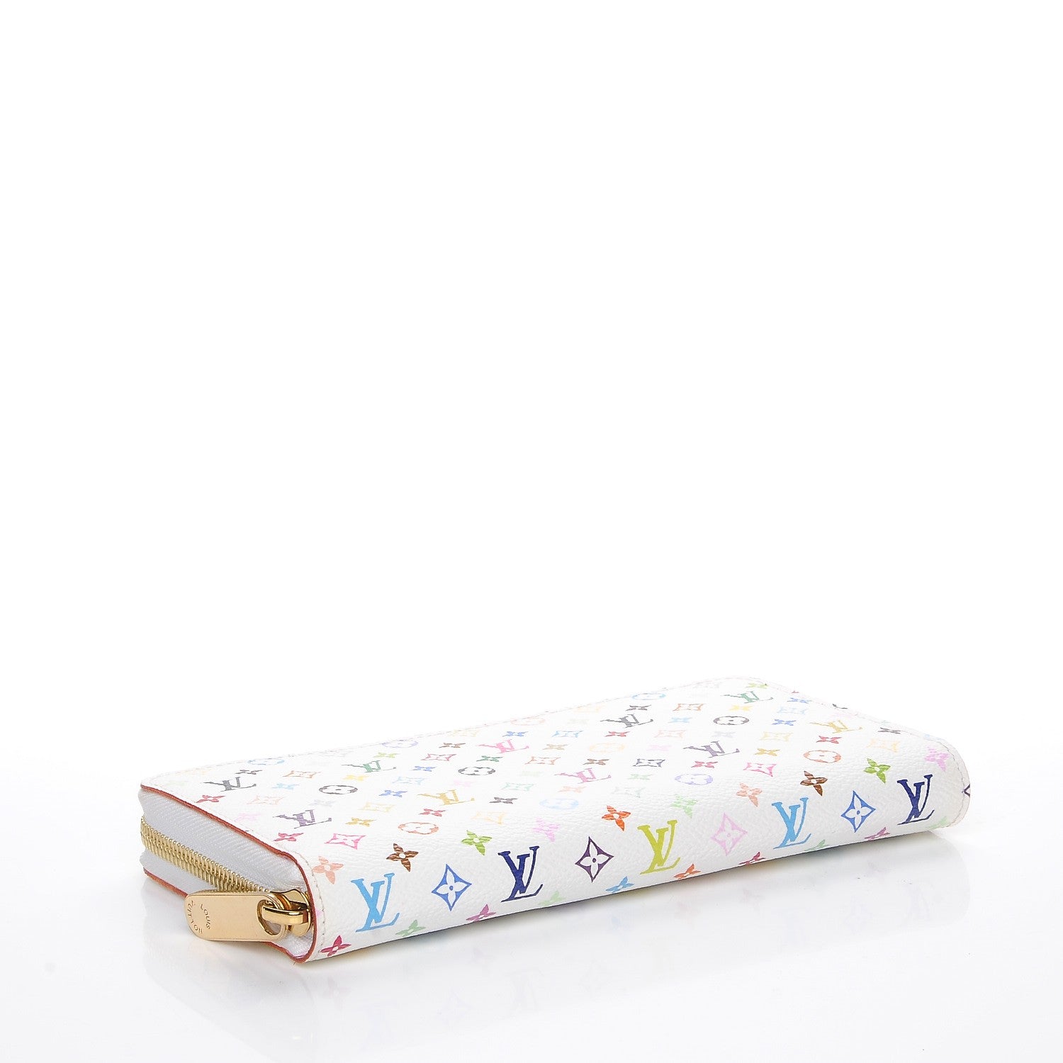 Louis Vuitton Monogram Multicolor Zippy Wallet White Litchi 4 of 7