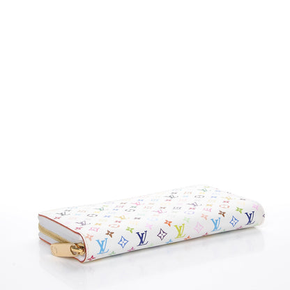 Louis Vuitton Monogram Multicolor Zippy Wallet White Litchi 4 of 7
