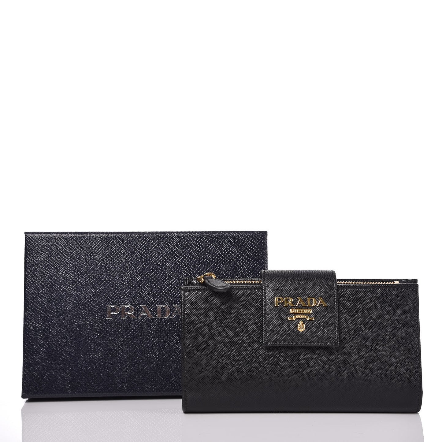 Saffiano Metal Medium Wallet Black