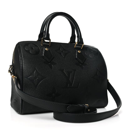 Louis Vuitton Empreinte Monogram Giant Speedy Bandouliere 25 Black 3 of 9