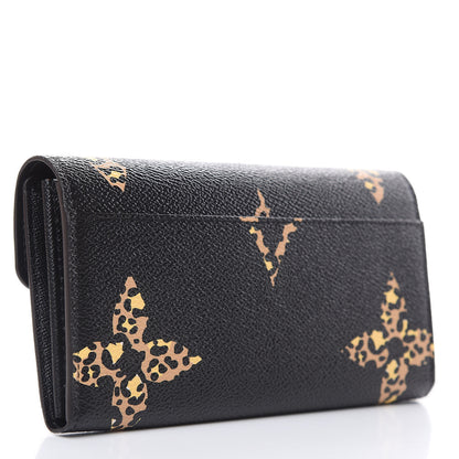 Louis Vuitton Monogram Giant Jungle Sarah Wallet Black 3 of 10