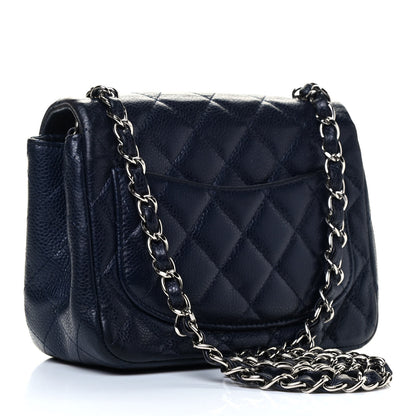 Chanel Caviar Quilted Mini Square Flap Navy 2 of 4