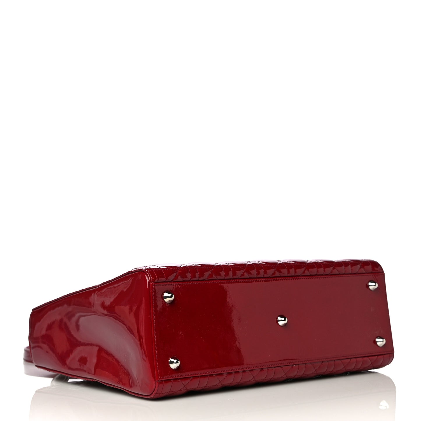 Patent Cannage Large Lady Dior Red