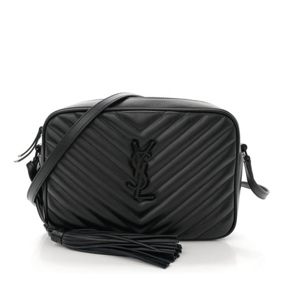 Saint Laurent Calfskin Matelasse Monogram Monochrome Lou Camera Bag Black 1 of 10