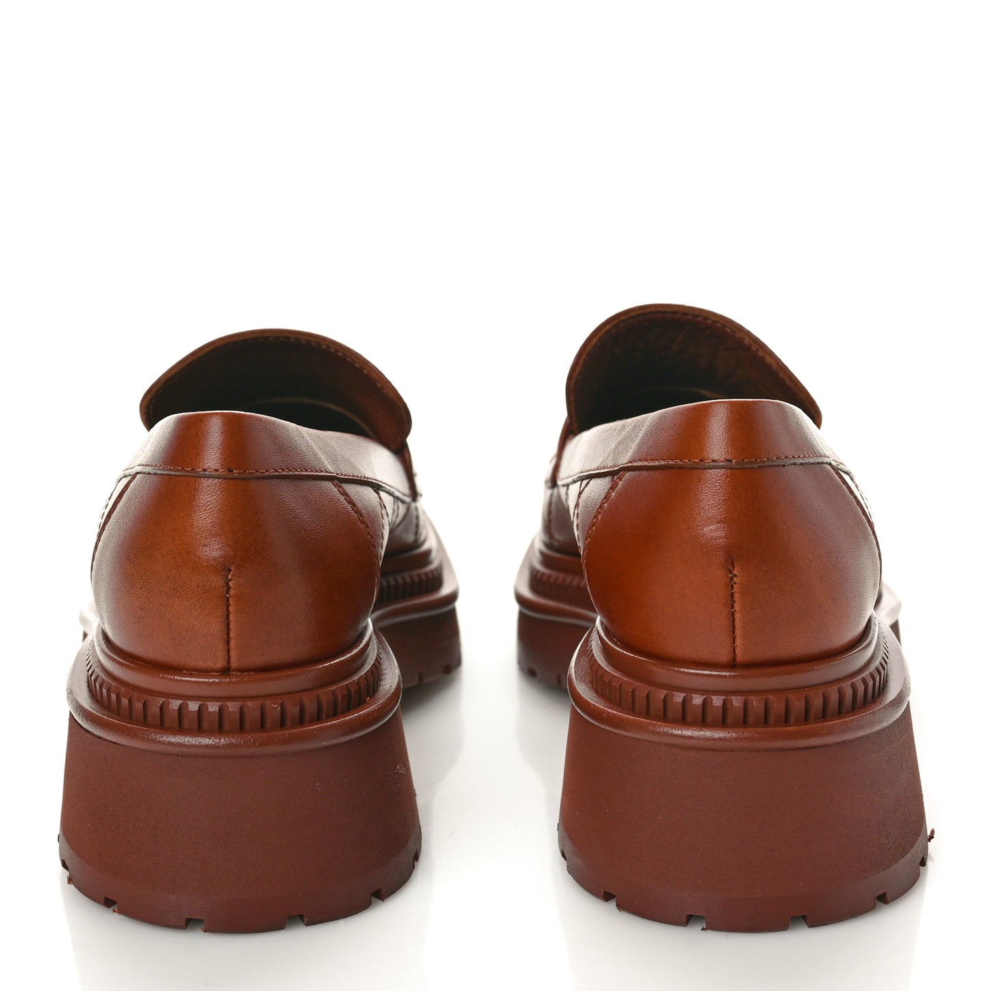 Calfskin Quilted CC Mocassin Loafers 36 Light Brown