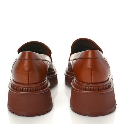 Chanel Calfskin Quilted CC Mocassin Loafers 36 Light Brown 5 of 10