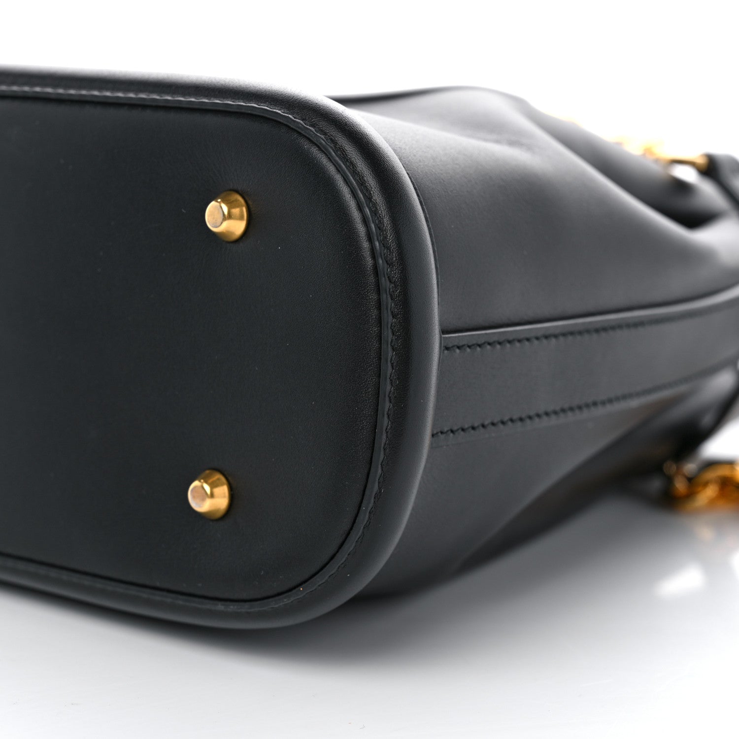 Christian Dior Calfskin CD Embossed Medium C'est Chain Bucket Bag Black 9 of 10