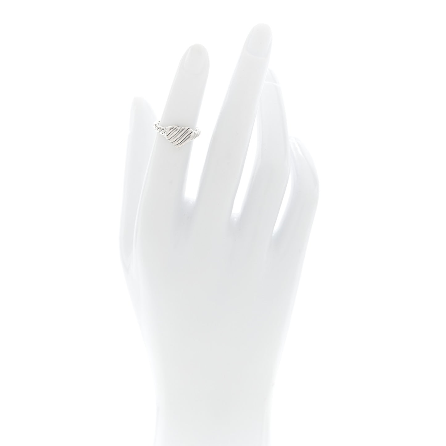 Sterling Silver Sculpted Heart Pinky Ring 46 3.75